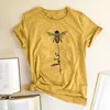 Women's Short Sleeve T-Shirt with Bee Print