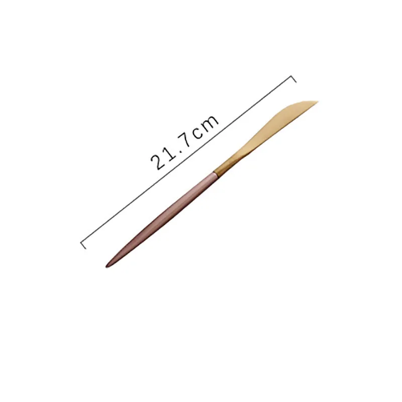 style8 Столовая ложка Flatware нержавеющая сталь Розовое золото кухонная вилка ложка нож набор черных столовых приборов Cuilleres a кафе дома 60F010 - Цвет: style8
