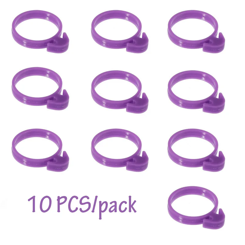 Purple 10 шт силиконовых стопорных колец Кондитерские мешки кабельные стяжки уплотнительное кольцо подходит для украшения кондитерских мешков торт или печенье - Цвет: Purple