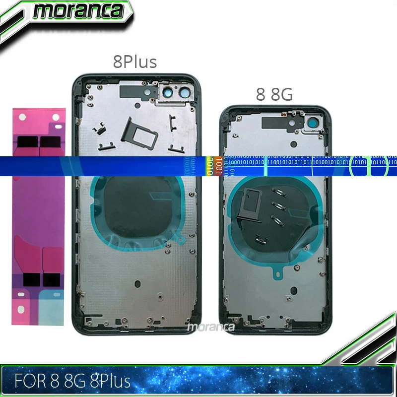 Задняя крышка для iPhone 8 8G Plus 8Plus задняя батарейного отсека средняя рамка Корпус с