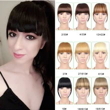 Hairpiece Clip-In-Bangs False-Fringe Synthetic-Hair Alileader Front Neat with High-Temperature
