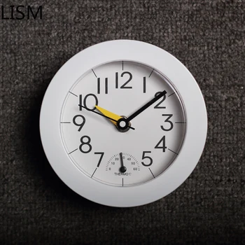 

Silent Japan and South Korea Simple Bathroom Clock Kitchen Waterproof Suction Cup Clock Creative Personality Mini Wall Clock