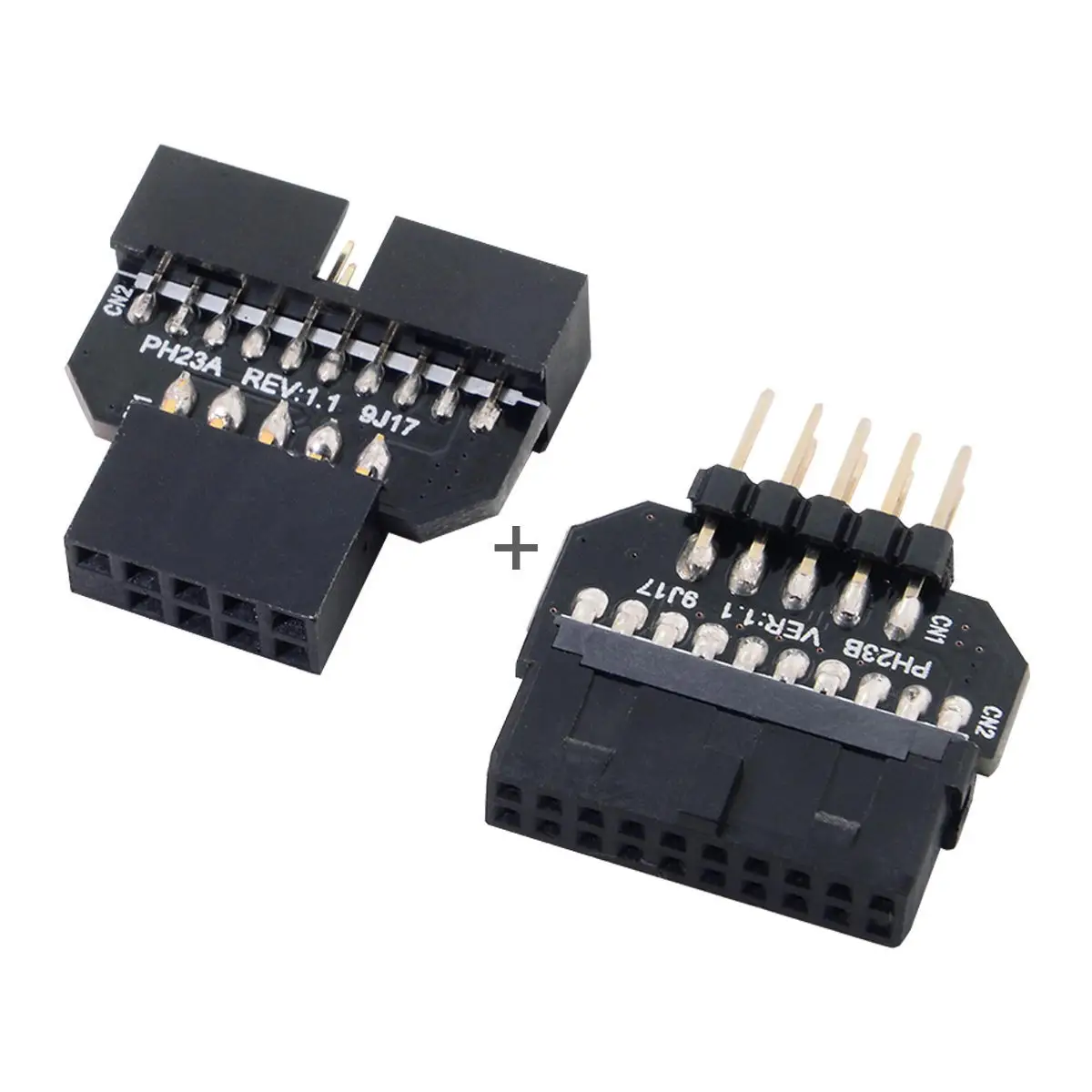 

USB 2.0 9Pin Housing to Motherboard USB 3.0 20pin Header Female Reversible Adapter 1set
