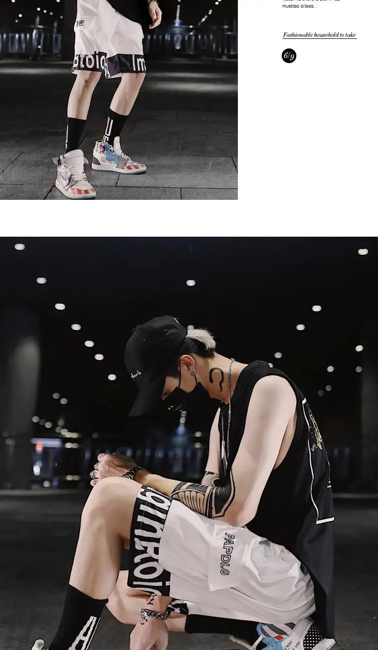 2019 ins корейские мужские повседневные шорты, брюки мужские s хип хоп Рэп мужские брюки для уличного мальчика классические прямые дышащие