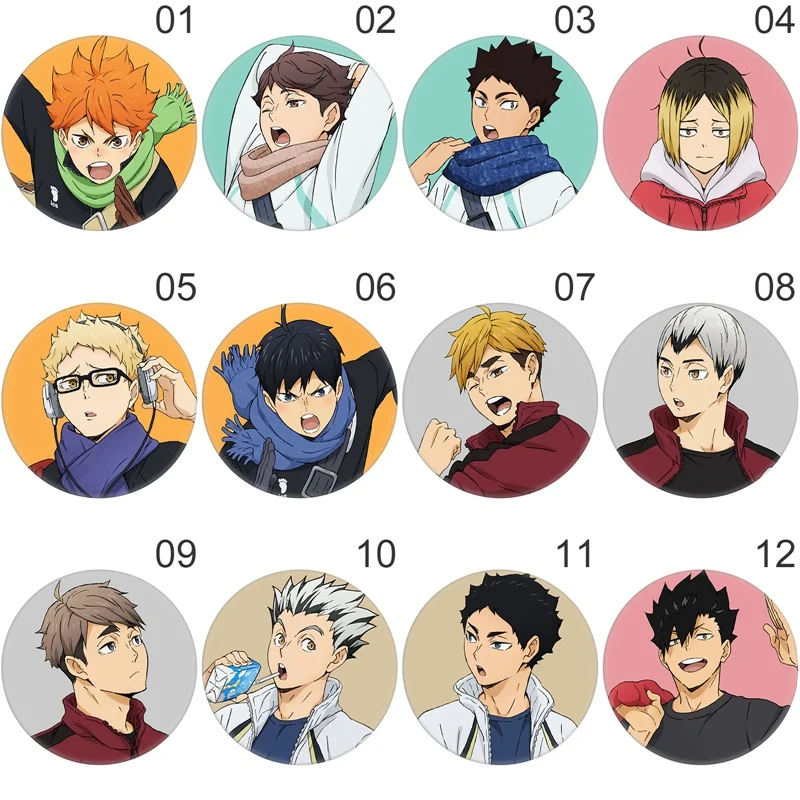 Haikyuu! Брошь-значок Хината шойо Значки для косплея аниме-волейбол мальчиков