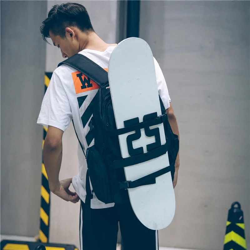 Oxford Double Rocker Bags Longboard Bags Skateboard Backpack Multi