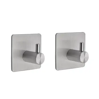 

2Pcs 304 Stainless Steel Strong Self Adhesive Door Wall Hangers Hooks Suction Heavy Load Rack Cup Sucker for Kitchen Bathroom