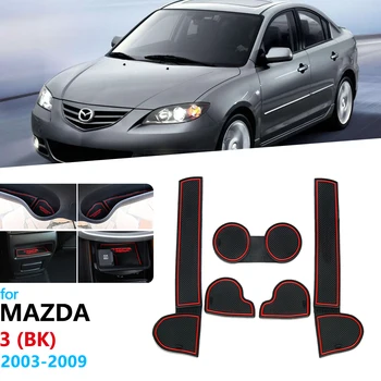 

Anti-Slip Rubber Gate Slot Cup Mat For Mazda 3 BK 2003 2004 2005 2006 2007 2008 2009 MK1 Mazda3 MPS Door Groove Mat Coaster