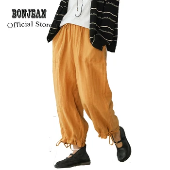 

Women Linen Bottom Pants Trousers Big Loose Oversized Retro Vintage Fashion Casual for Spring Summer AZ23531438