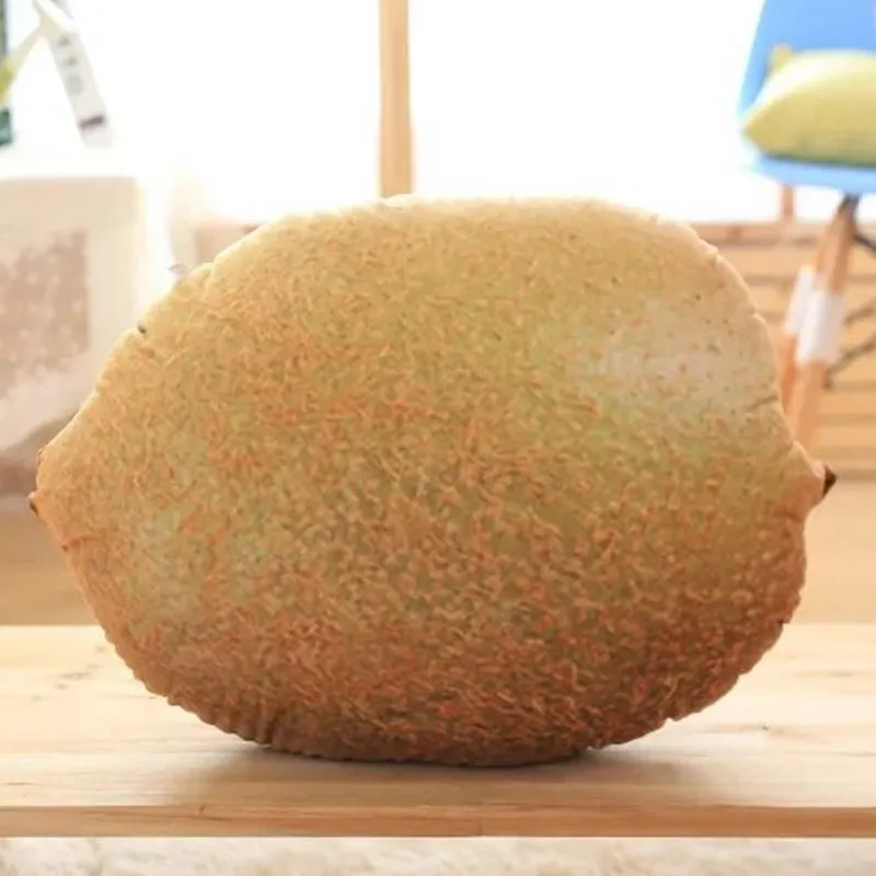 Durian Kiwi сосна яблоко клубника персик Pitaya яблоко папайя манго морковь креативное растение подушка плюшевые фрукты детская игрушка - Цвет: Kiwi