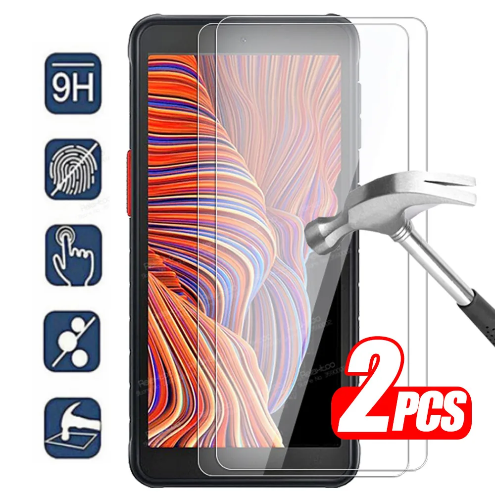 2 предмета в комплекте для Samsung XCover 5 Защитное стекло экрана Portector Galaxy XCover5 X крышка