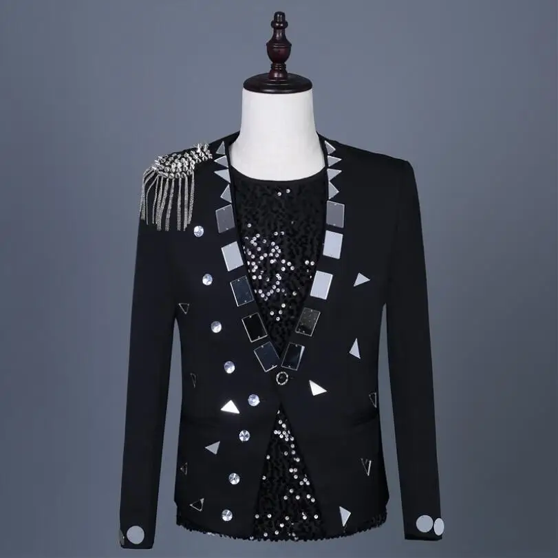 

Men's Atmosphere Suit Gold Lens Nightclub Men's Dj Bar DS Men's Singer Stage Pack Rock Men's Performance Suit