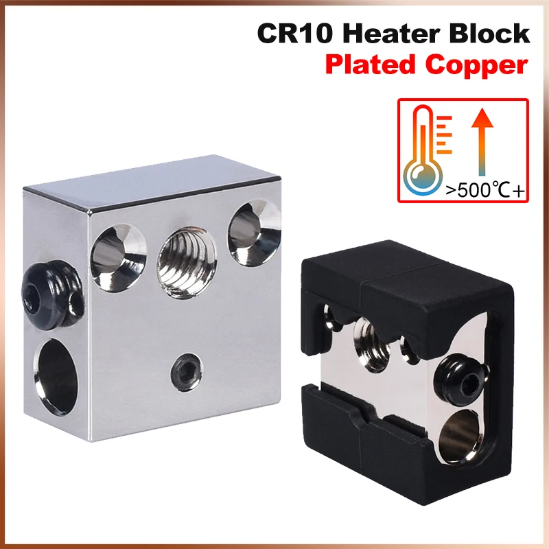 CR10 нагревательный блок с покрытием из меди Swiss CR 10 Hotend тепловой для MK8 силиконовые