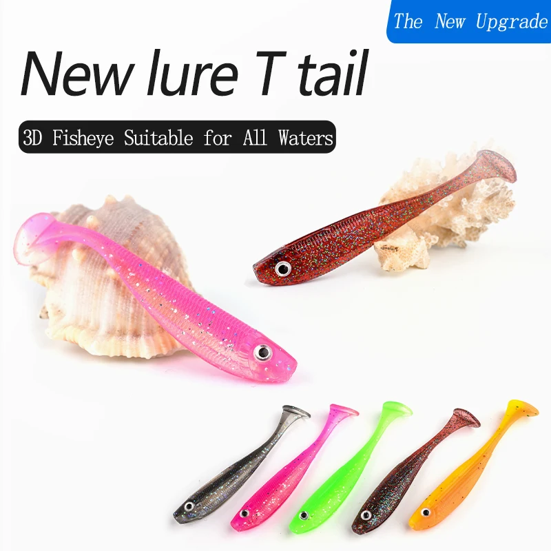 

10 PCS/Pack 3D Eye Artificial Bait Fishing Silicone Artificial Bait Fake Bait Fishing Tool Fishing Accessories (With sequins)