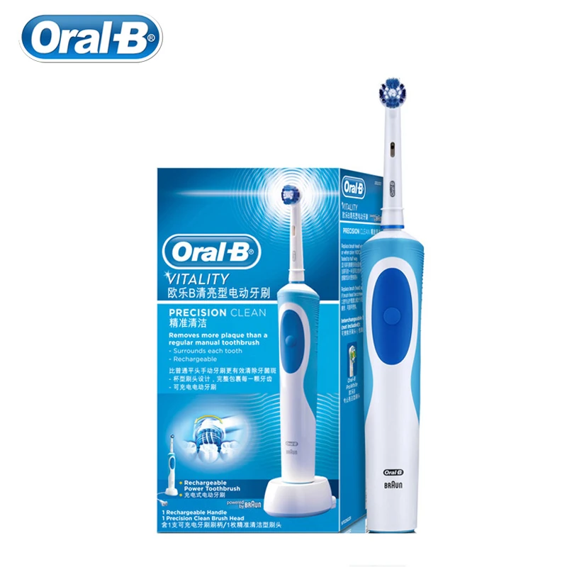 Oral B электрическая зубная щетка вращающаяся Vitality перезаряжаемая гигиена полости