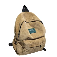 Вместительные сумки бархатные рюкзаки школьники подростки Винтаж рюкзак для путешествий вельветовый рюкзак мешок карман на молнии рюкзак