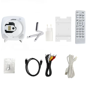 

Portable CD Player Wall Mountable DVD Player FM Radio with Bluetooth and Remote Control Built-in HiFi Speakers (EU Plug)