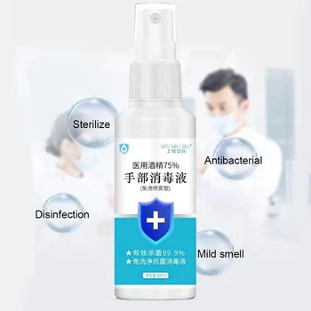 

Medical alcohol concentration 75% sterilization alcohol spray 100ml clothing sterilization liquid Prevent flu Cleaning care