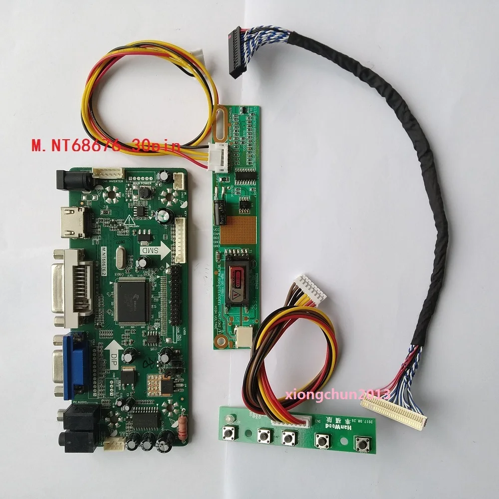 Screen monitor For CLAA154WA02 1280X800 panel NT68676(HDMI+DVI+VGA) LCD Controller Board driver display