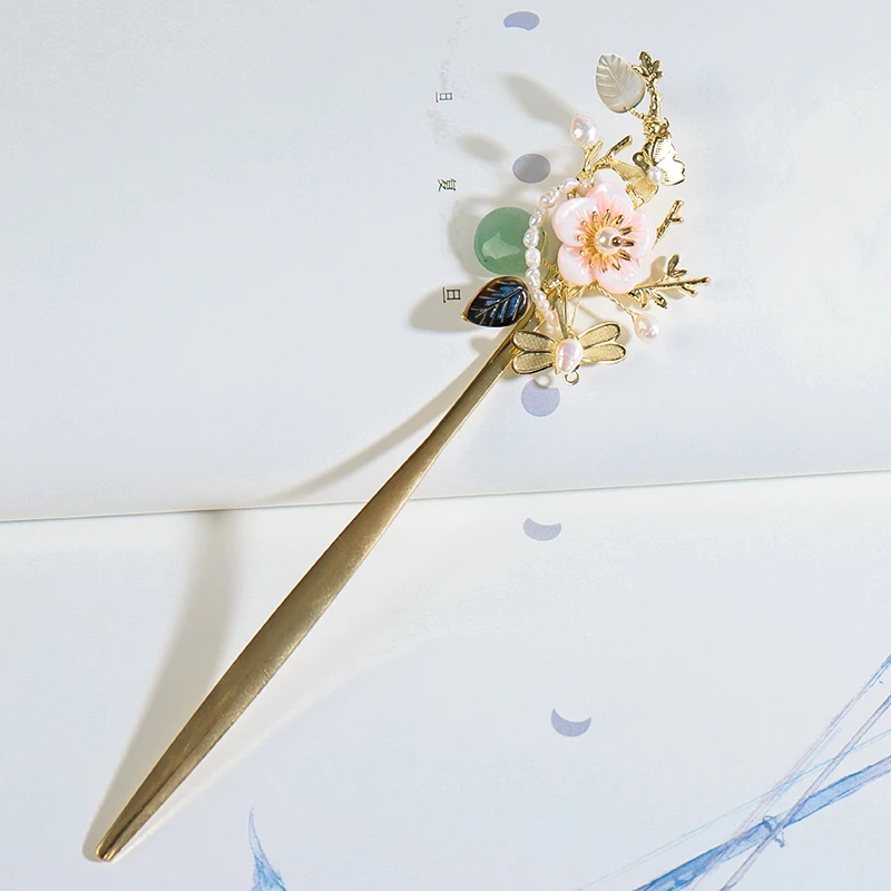 Китайский Hanfu тиара Kanzashi волос палка женские аксессуары для волос набор заколок для волос ювелирные изделия ручной работы украшения для волос Косплей