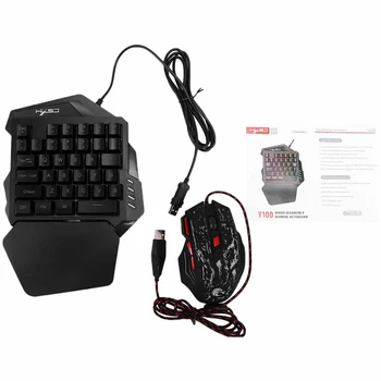 

Hxsj Mini One-Hand Mechanical Keyboard Gaming Keyboard V100 35 Keys Colorful Backlit Game Keyboard For Pc Computer Android Windo