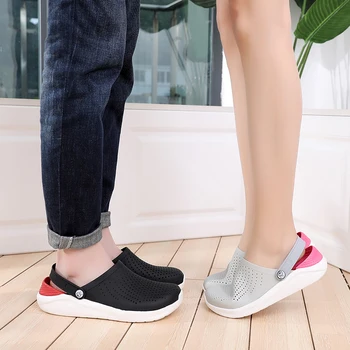 

Men Beach Sandals Crocse Unisex Hole Shoes Summer Lightweight Breathable Casual Slippers Clogs Anti-slip Flip Flops Soft Sandals