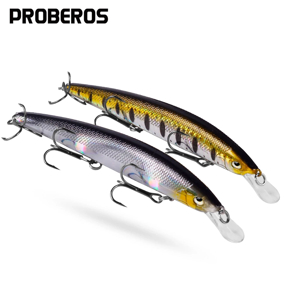 PROBEROS 1PCS Floating Minnow Wobblers 9g-18.5g Noisy Fishing Lures Shore  Casting Hard Baits Sea Bass Swimbaits Artificial Isca