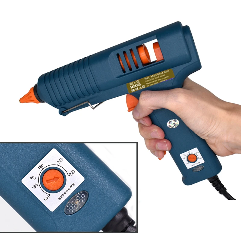 150W Hot Melt Glue Gun Adjustable Temperature Glue Gun Nozzle 11mm Sticks Professional Indusrial Melt Adhesive Hot