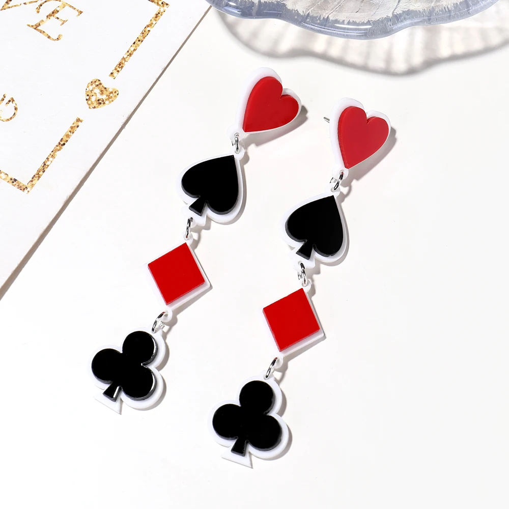YAOLOGE Fashion Geometric Acrylic Long Drop Earrings for Women Wedding Couple Charming Simple Handmade Party Jewelry Accessories | Украшения