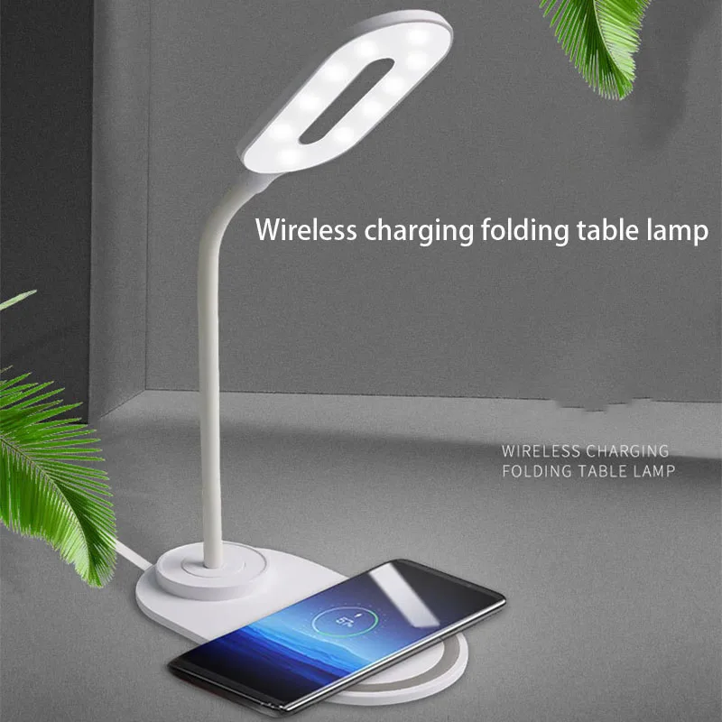 

Mobile phone wireless charging Desk Lamp Intelligent Eye Protection USB Multi-Function Led Creative Folding Small Desk Lamp