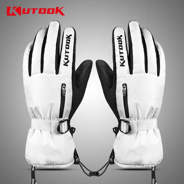 US $15.99 KUTOOK Ski Gloves Winter Thermal Warm Snowmobile Men Women Waterproof Snowboard Skiing Accessories 