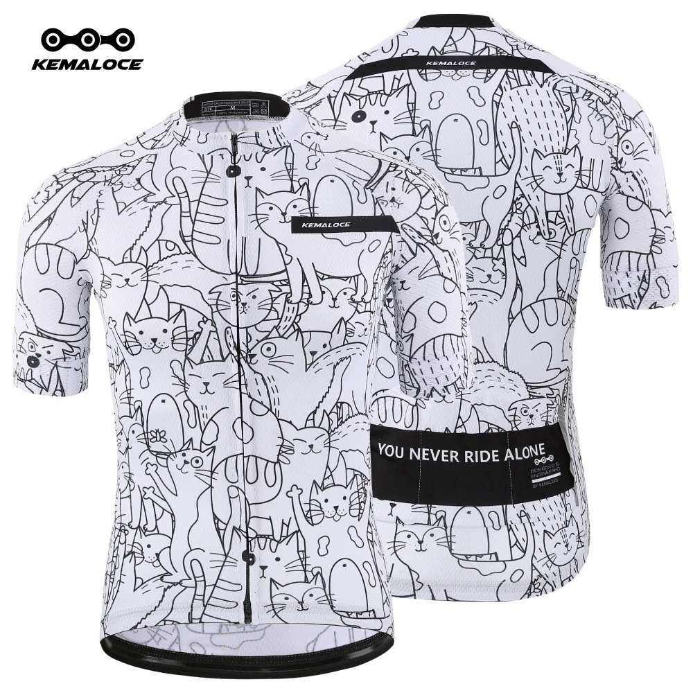 white cycling shirts