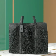 

Tassel Straw Woven Women Handbags Large Capacity Tote bags for women Handmade Women Shoulder bag Summer Beach Straw Women's ba