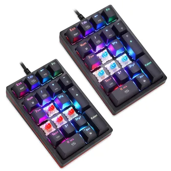 

MOTOSPEED K24 USB Wired Mechanical Numeric Keypad 21 Keys Mini Numpad RGB Backlight Keyboard Extended Layout
