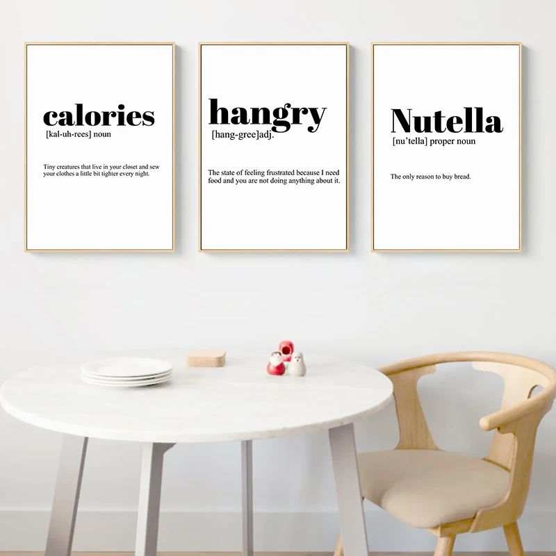 Canvas Painting Minimalist Black and White Quotes Poster Art Print Nordic Kitchen Wall Art Pictures Home Decor Canvas Painting Minimalist Black and White Quotes Poster Art Print Nordic Kitchen Wall Art Pictures Home Decor