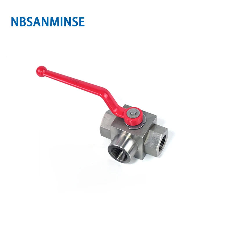 NBSANMINSE KHB3K G NPT 1 1-1/4 1-1/2 гидравлический шланг высокого Давление шаровой клапан Нержавеющая сталь SS304 KHB 3-ходовой клапан 31.5MPa