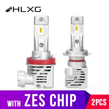 

hlxg Mini H4 High Low Beam H11 LED H8 Auto Fog Lamp H7 LED Car Headlight Bulbs HB3 9005 HB4 9006 diodes nebbia 12V With ZES CSP
