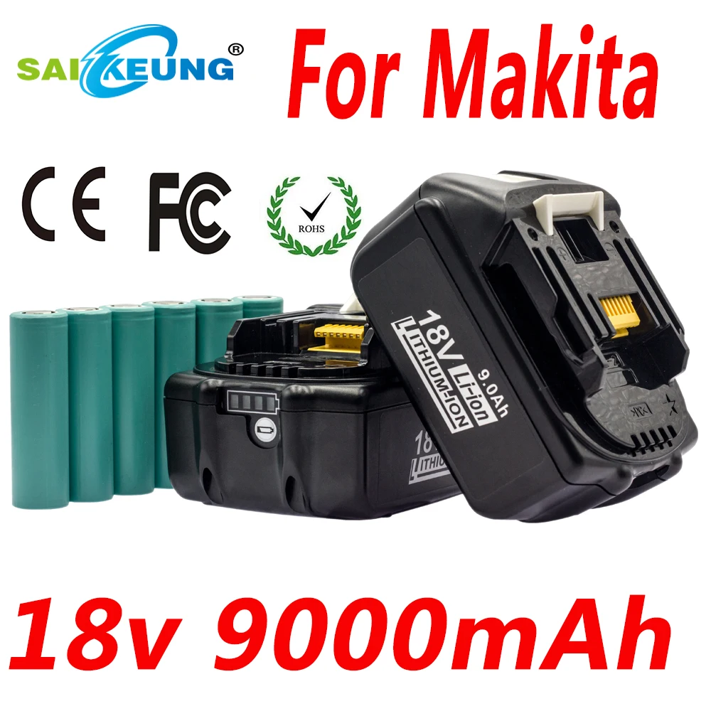 2 Packs Replace for Makita 18V Battery 6.0Ah, Replacement Makita 18 Volt  BL1860B Batteries BL1820B 1830B 1840B 1850B, Compatible with Makita 18v