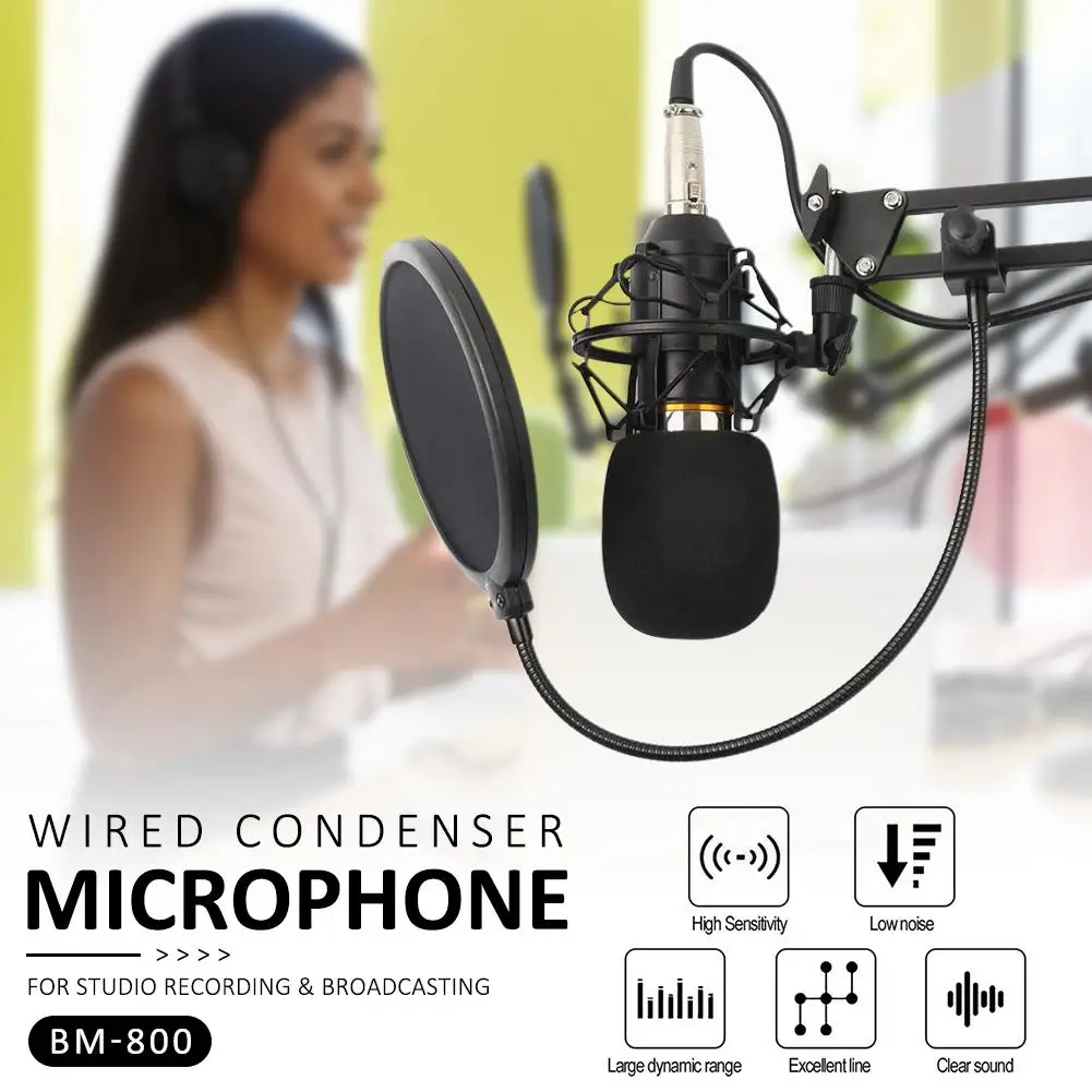 

Studio Recording Condenser Mic Set Podcast Kaorake Microphone Kit Professional Usb Radio Desktop Mic for PC Computer