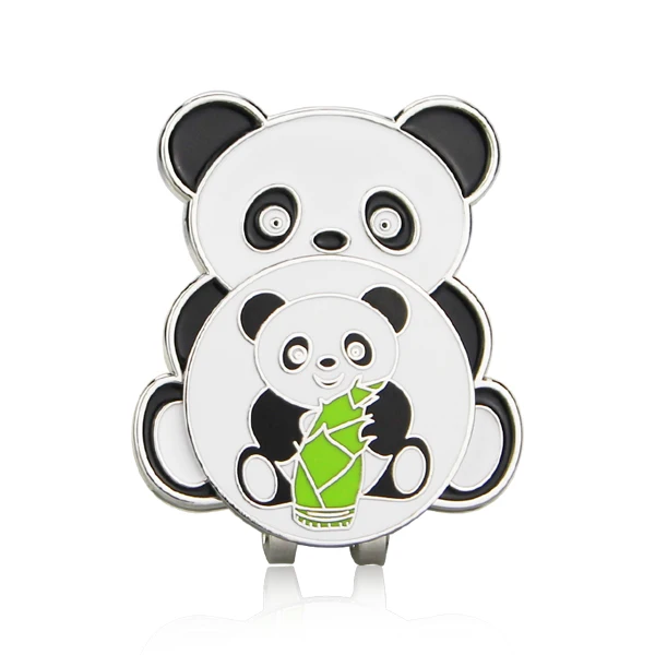 PANDA2 14 видов отметка для мяча для гольфа с зажимом для кепки для гольфа из сплава профессиональная гольф-маркер Прямая поставка - Цвет: PANDA2