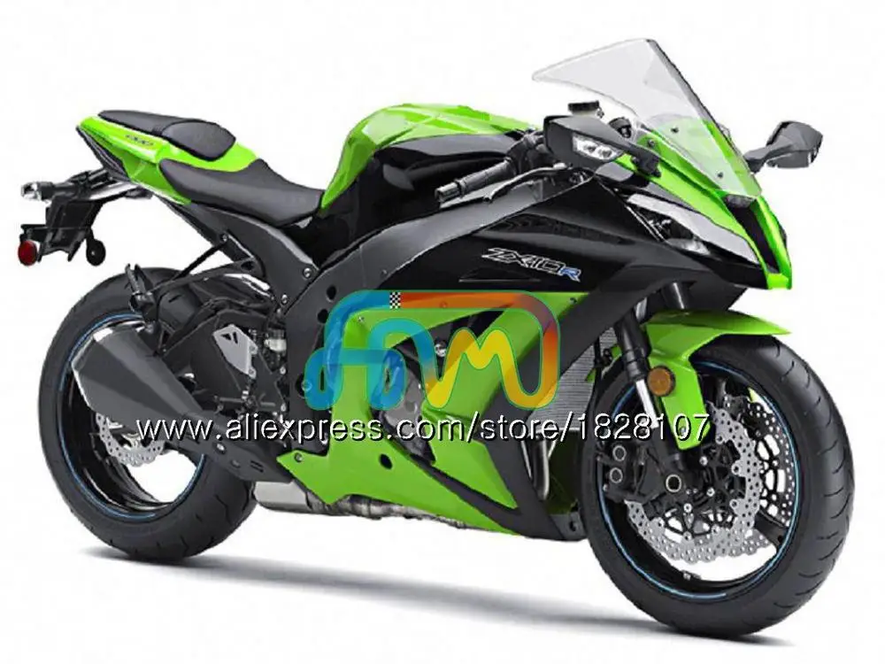 Инъекции для KAWASAKI ZX-10R 1000CC ZX1000 ZX 10 сотрудников отдела исследований 26BS. 0 ZX 10R 1000 ZX10R 16, 17, 18, OEM Обтекатели зеленого и белого цветов - Цвет: No. 25