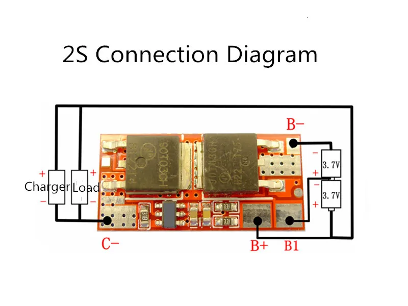 10A 2S 8,4 V PCB PCM BMS зарядное устройство зарядный модуль 18650 Li-Ion Lipo 2S 10A литиевая батарея BMS Защитная печатная плата