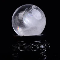 1PC Natural Rock Crystal Quartz Ball Polished Globe Massaging Ball Reiki Healing Stone Home Decoration Exquisite Souvenirs Gift 1