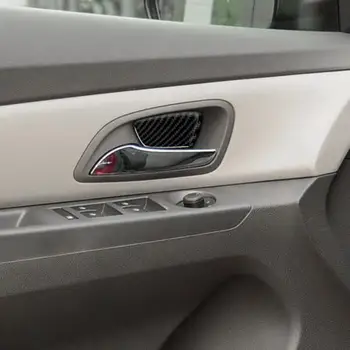 

For Chevrolet Cruze 2009-2015 Carbon Fiber Interior Door Bowl Decorative Cover Trim Decals Strips Car Accessories