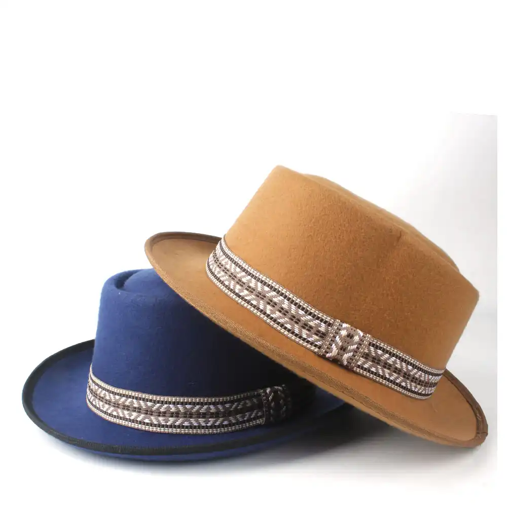 pork pie hat flat brim