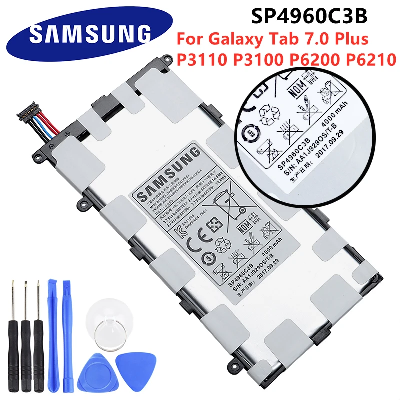 Аккумулятор Samsung SP4960C3B для Galaxy Tab 2 7 0 Plus P3110 P3100 P6200 P6210 + инструменты в подарок |