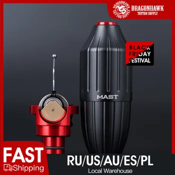 

Professional Mast Shuttle Rotary Short Tattoo Pen Machine RCA Cord Aircraft Aluminum with 4mm Stroke Tattoo Pen