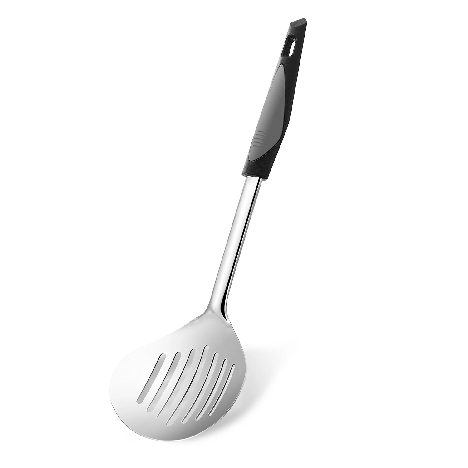 Seacreating Kitchen Skimmer Spoon Stainless Steel Slotted Spoon With Extra Large Bowl Built-In Hang Hole Comfortable