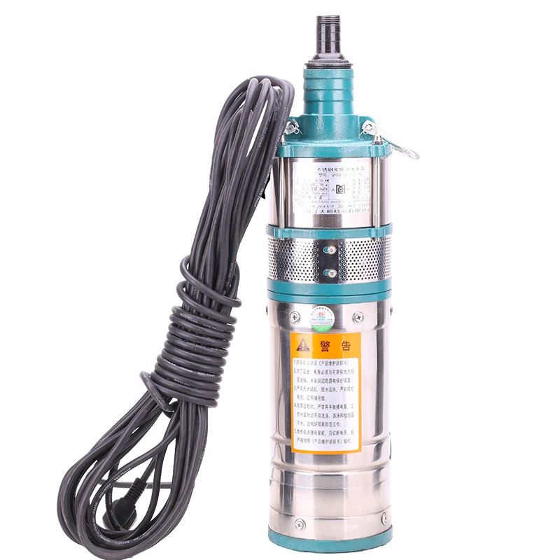 AC220V, 380V, 750W, 1.1KW, 1.5KW, 2.2KW, high head, stainless steel multi-stage submersible pump, high pressure deep well pump