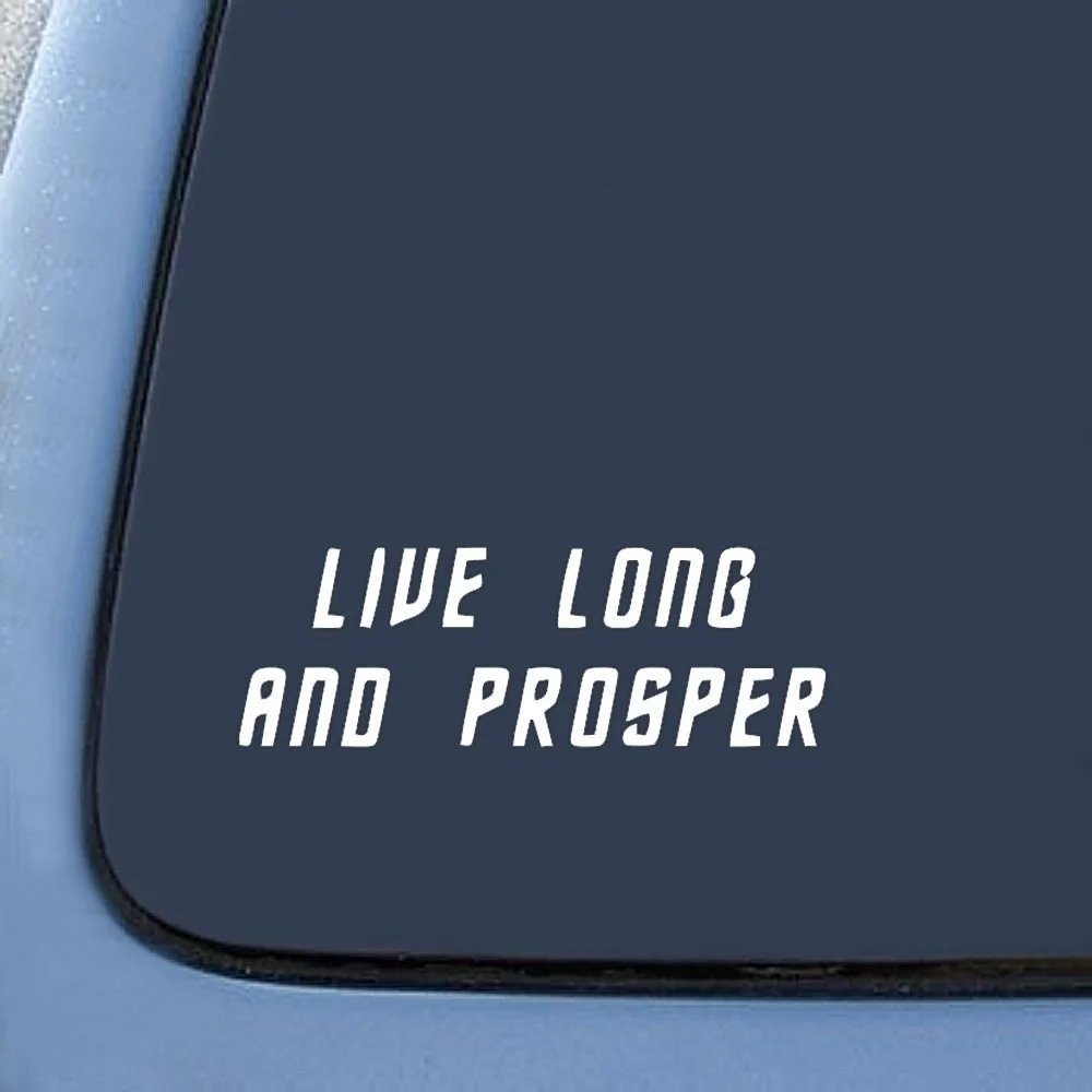 Live Long Prosper-Spock Vulcan Наклейка на окно ноутбука "